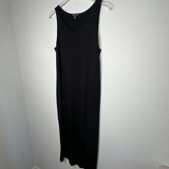 Eileen Fisher Black Sleeveless Jersey Midi Dress Size M - Picture 5 of 6